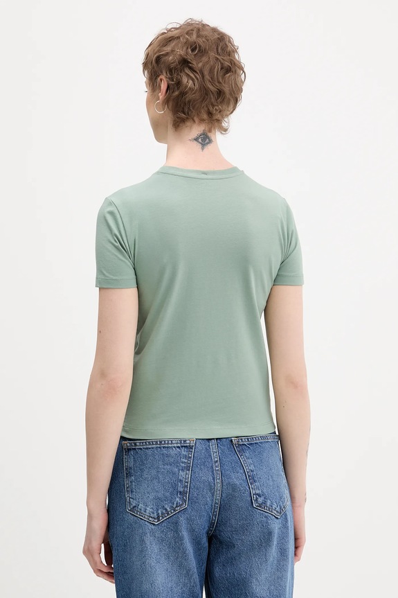 Odjeća Guess Jeans majica za žene s pamukom W6RI15.J1314 zelena