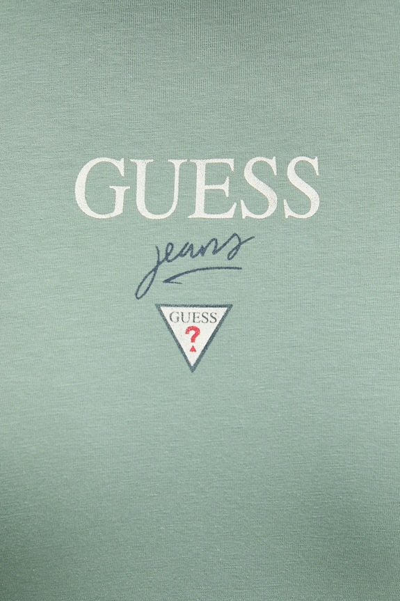 Guess Jeans majica za žene s pamukom W6RI15.J1314 zelena