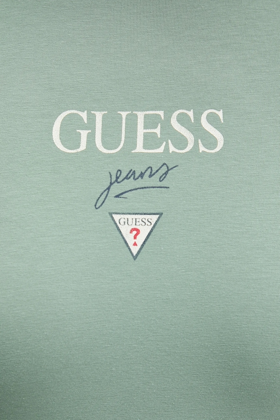 Guess Jeans majica za žene s pamukom W6RI15.J1314 zelena