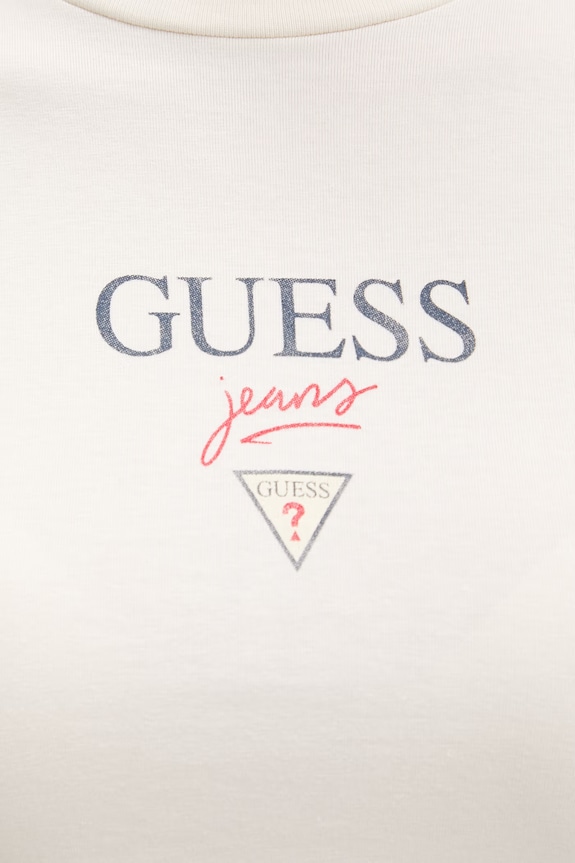 Guess Jeans tričko dámské s bavlnou W6RI15.J1314 béžová