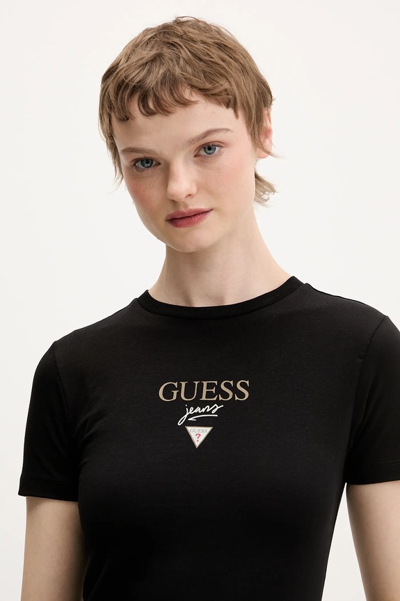 Tričko Guess Jeans čierna W6RI15.J1314