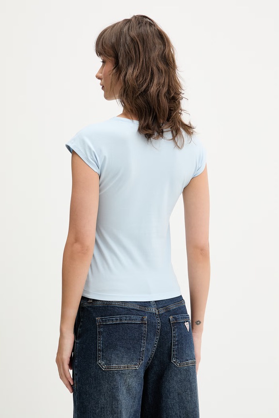 Odzież Guess Jeans t-shirt W6RI21.J1314 niebieski