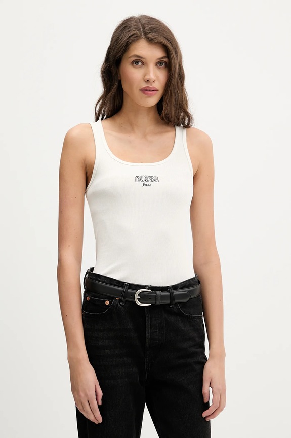 Guess Jeans top z elastanem beżowy W6RP20.KA0H1