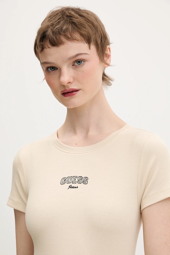 Guess Jeans tricou bej W6RP21.KA0H1