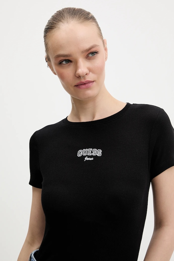 Tričko Guess Jeans černá W6RP21.KA0H1