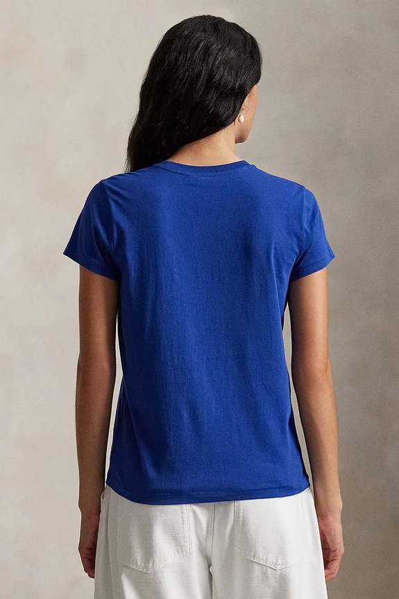 Βαμβακερό μπλουζάκι Polo Ralph Lauren 40/1 COTTON JERSEY 211B14605007 σκούρο μπλε SS26