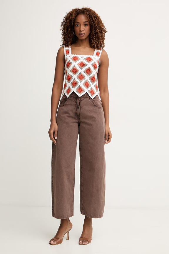 Marella top damski z bawełną Emme by Marella 2615361042200 biały SS26