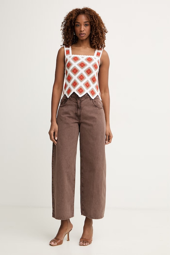 Marella top damski z bawełną Emme by Marella 2615361042200 biały SS26