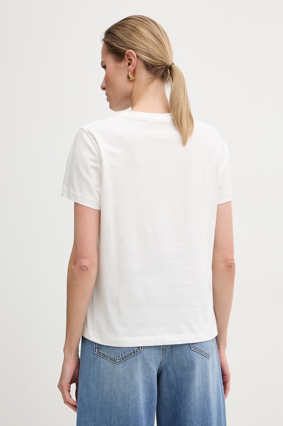 Îmbrăcăminte Marella tricou pentru femei, din bumbac Emme by Marella 2615971092200 bej
