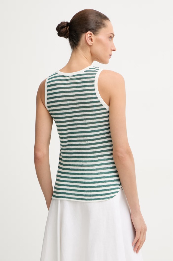 Ρούχα iBlues τοπ γυναικείο λινό VICARIO 2617941032200 πράσινο