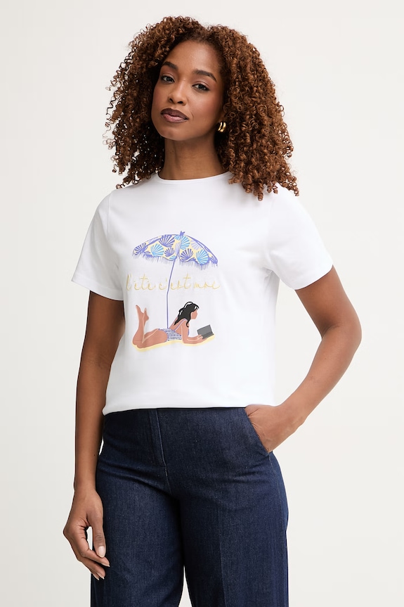 iBlues t-shirt damski bawełniany PEPE biały 2617971072200