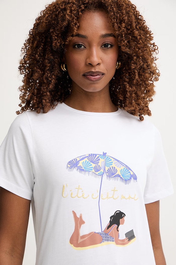 iBlues t-shirt damski bawełniany PEPE biały 2617971072200