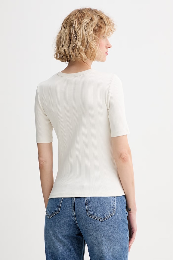 Oblečenie Calvin Klein basic tričko dámske bavlnené s elastanom LV044F211G béžová