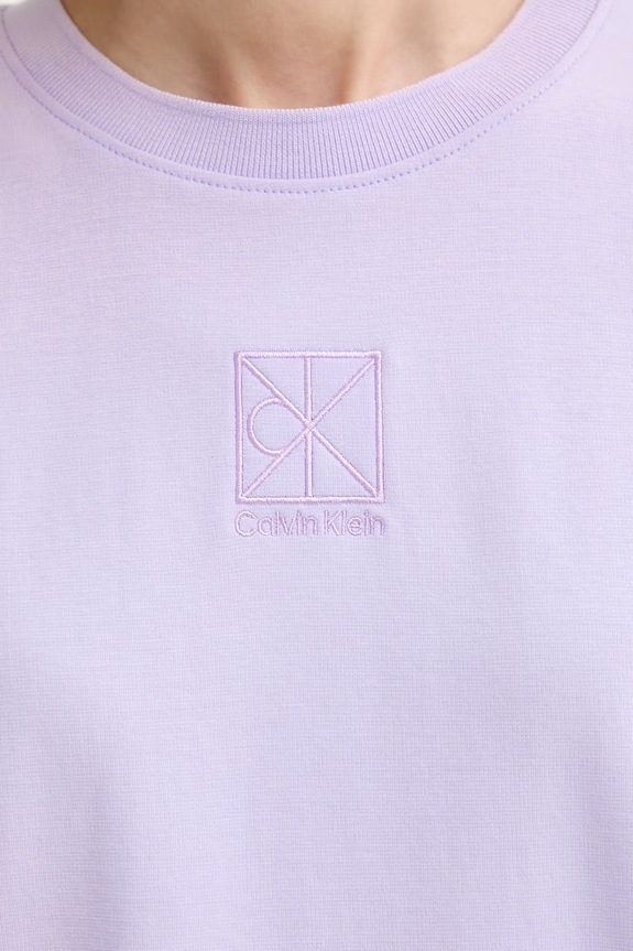 Calvin Klein t-shirt γυναικείο βαμβακερό LV044D202G μωβ
