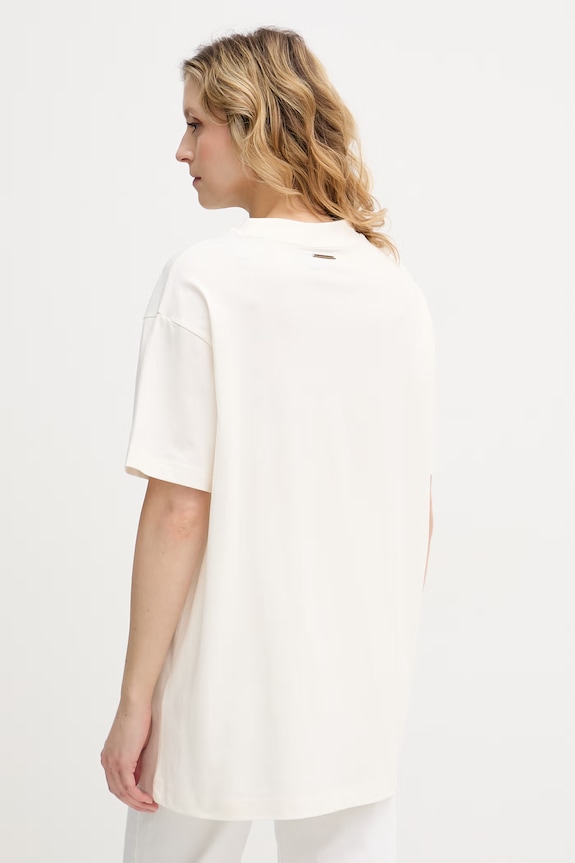 Ρούχα Barbour t-shirt γυναικείο βαμβακερό x Farm Rio LTS0736 μπεζ