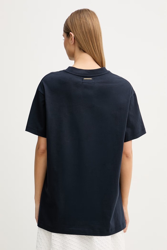 Ρούχα Barbour t-shirt γυναικείο βαμβακερό x Farm Rio LTS0736 σκούρο μπλε