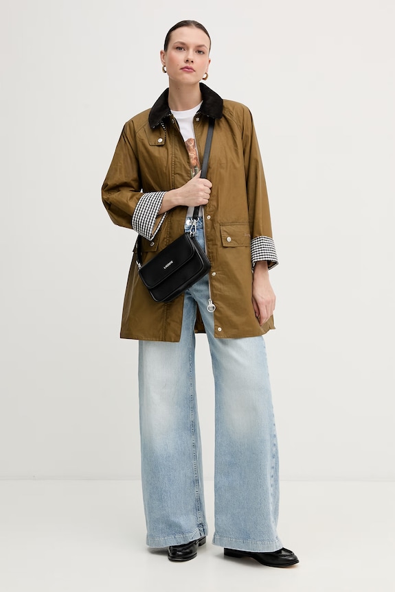 Βαμβακερό μπλουζάκι Barbour Bedale LTS0715 λευκό SS26