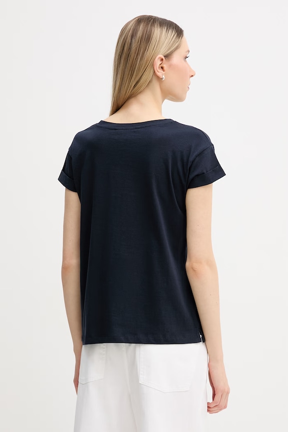 Îmbrăcăminte Barbour tricou din bumbac LTS0718 bleumarin