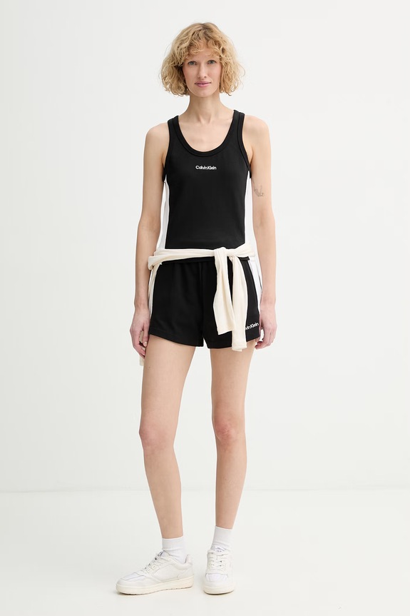 Calvin Klein top pentru femei, din bumbac LV00Q61152 negru SS26