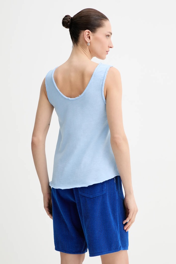 Odzież American Vintage top bawełniany SON29G niebieski