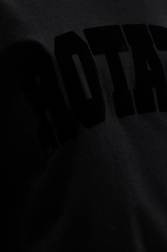 Rotate T-shirt damski bawełniany 115326100 czarny
