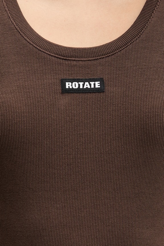 Rotate top damski bawełniany z elastanem 1153761667 brązowy