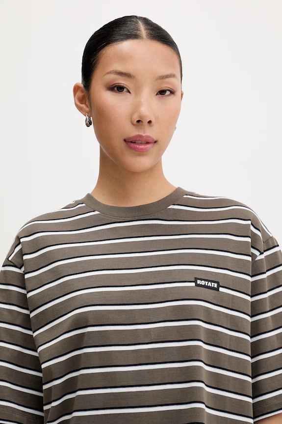 Rotate T-shirt γυναικείο βαμβακερό πράσινο 1153182476