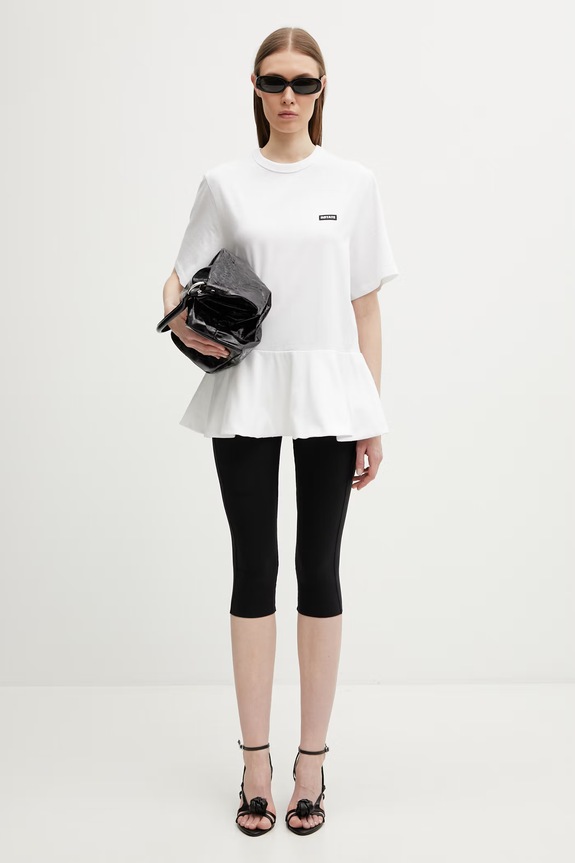 Rotate t-shirt damski bawełniany 115589400 biały
