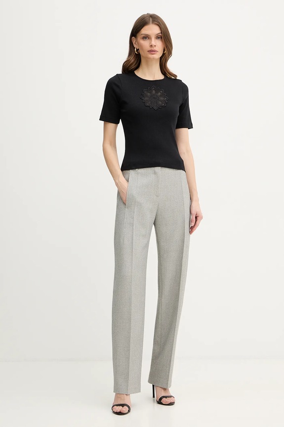 Twinset pamut póló 261TP2091 fekete SS26