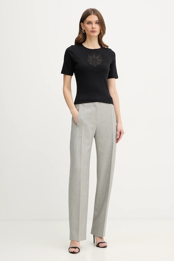 Twinset pamut póló 261TP2091 fekete SS26