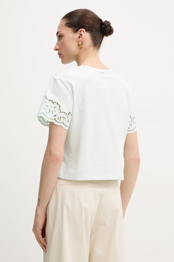 Odzież Twinset t-shirt bawełniany 261TP2440 turkusowy