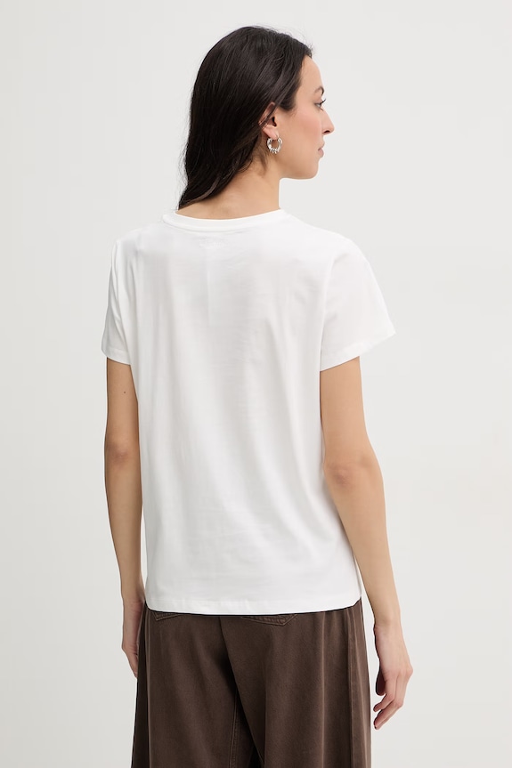 Odzież Twinset t-shirt damski bawełniany 261TP2341 biały