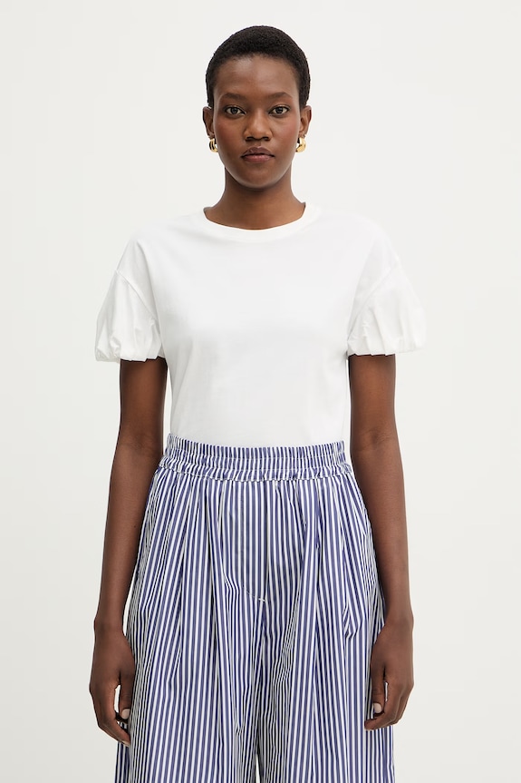 Twinset t-shirt bawełniany bawełna biały 261TP2210
