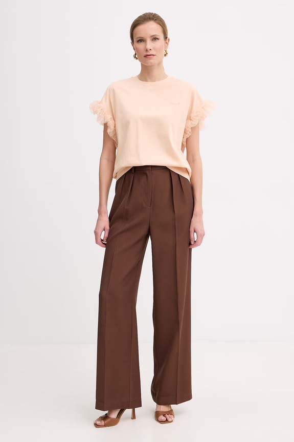 Twinset t-shirt damski 261TP204A pomarańczowy SS26