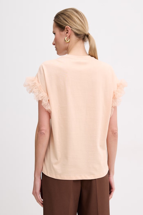 Odzież Twinset t-shirt damski 261TP204A pomarańczowy