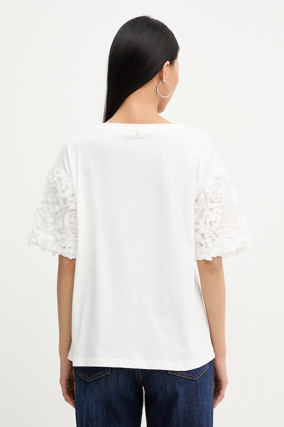 Îmbrăcăminte Twinset tricou din bumbac 261AP2233 bej