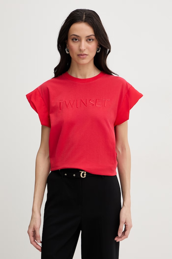 Twinset t-shirt damski czerwony 261LL2MLL
