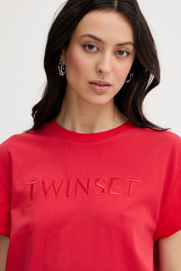 Twinset t-shirt damski czerwony 261LL2MLL