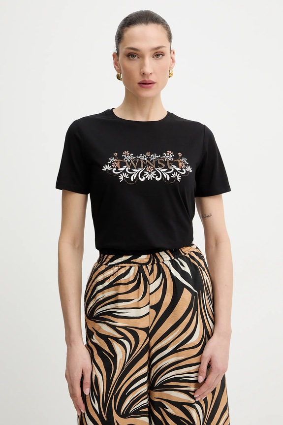 Twinset t-shirt regular czarny 261LB2NFF