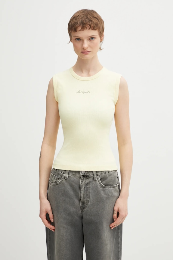 Top AXEL ARIGATO Scoop Ribbed Tank s elastanem žlutá A3868001