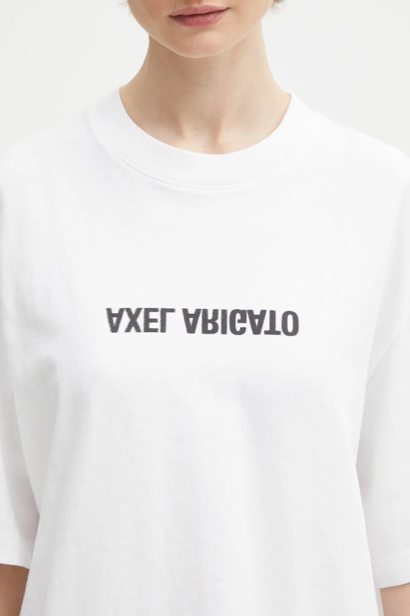 Axel Arigato t-shirt bawełniany DISTORT T-SHIRT biały A3021001