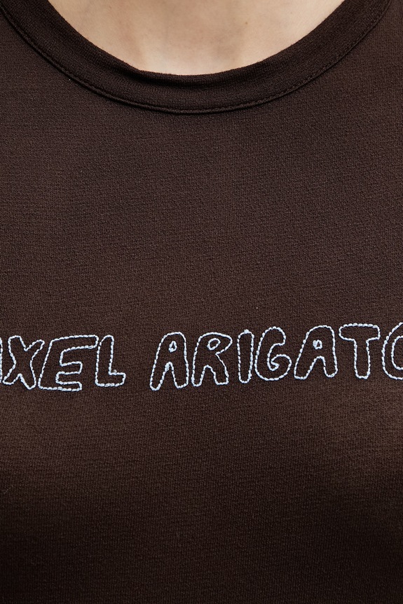 Axel Arigato t-shirt Arigato Sheer Top brown A3826003