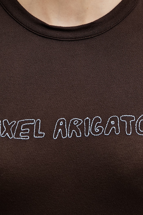 Axel Arigato t-shirt Arigato Sheer Top brown A3826003