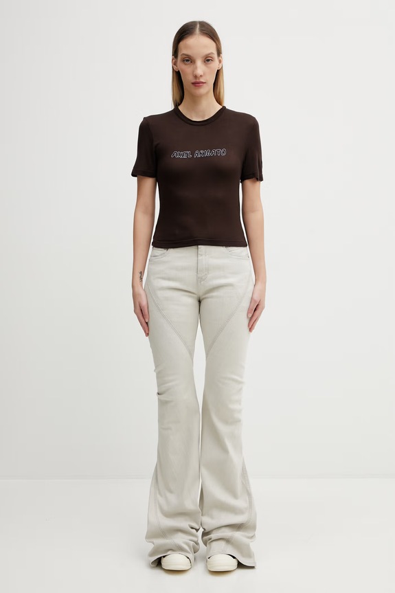 Axel Arigato t-shirt Arigato Sheer Top A3826003 brown