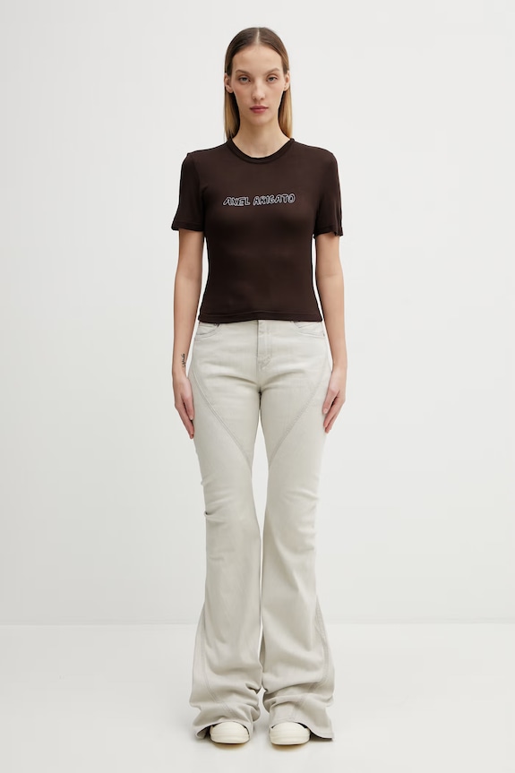 Axel Arigato t-shirt Arigato Sheer Top A3826003 brown
