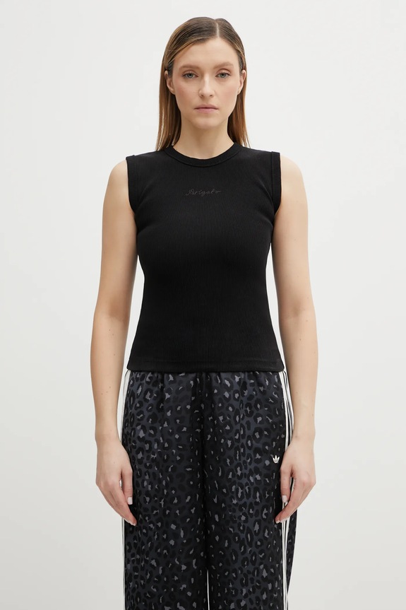 Top Axel Arigato Scoop Ribbed Tank slim crna A3868002