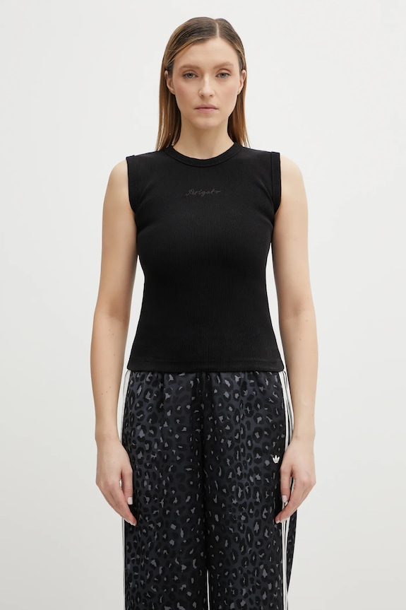 Top Axel Arigato Scoop Ribbed Tank slim crna A3868002