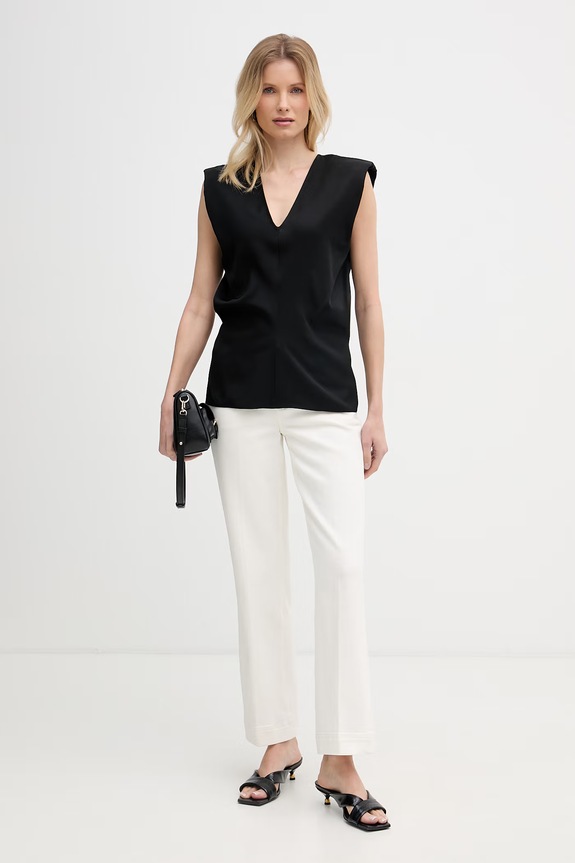 Trussardi blúzka dámska z viskózy D451A000393N čierna SS26