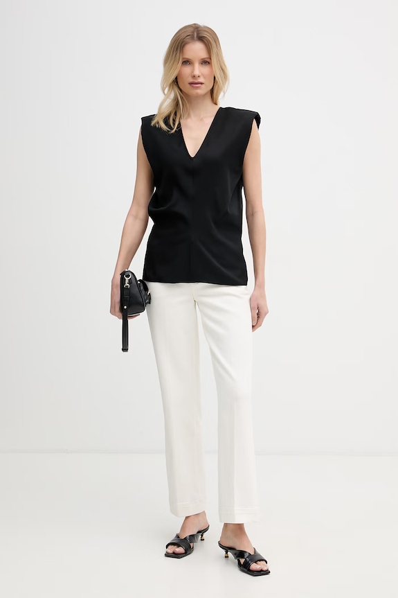 Trussardi blúzka dámska z viskózy D451A000393N čierna SS26