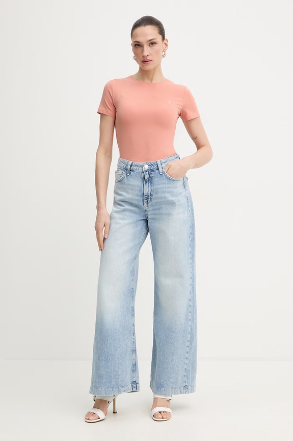 Tričko Trussardi G1086000240N oranžová SS26